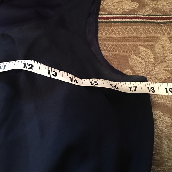 BCX Navy Blue Chiffon Dress M - Picture 5 of 7